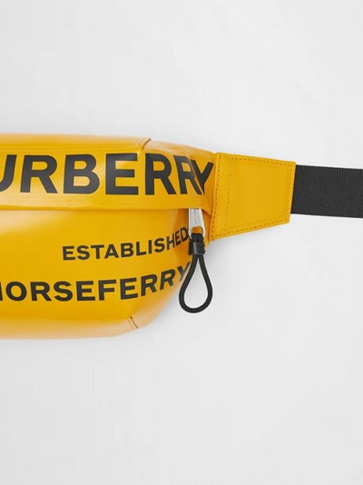 Shop Burberry Medium Horseferry Pr In Yellow