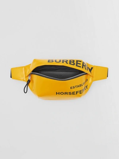 Shop Burberry Medium Horseferry Pr In Yellow