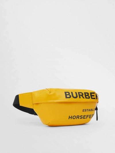 Shop Burberry Medium Horseferry Pr In Yellow