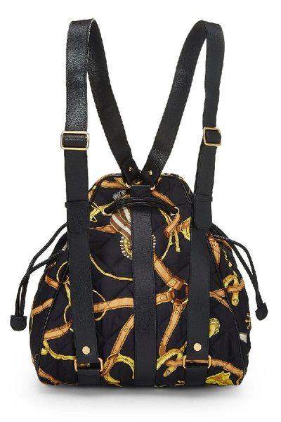 Pre-owned Gucci Black Quilted Silk Backpack