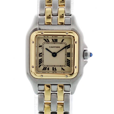 Shop Cartier Panthere 18k Yellow Gold & Steel Ladies Watch In Not Applicable