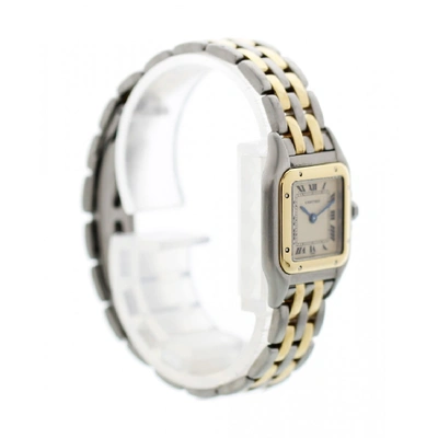 Shop Cartier Panthere 18k Yellow Gold & Steel Ladies Watch In Not Applicable