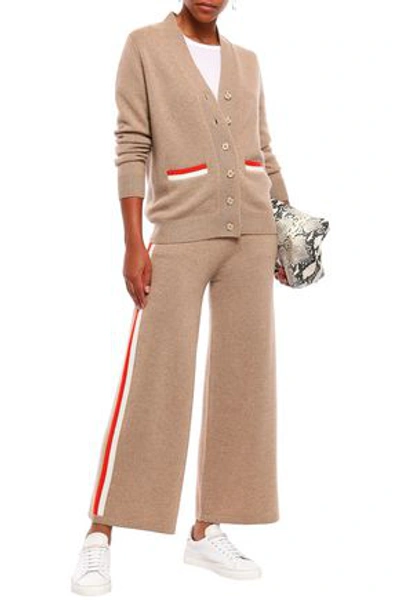 Shop N•peal Mélange Cashmere Track Pants In Sand