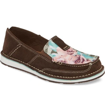 Shop Ariat Cruiser Slip-on Loafer In Camo/ Roses Suede