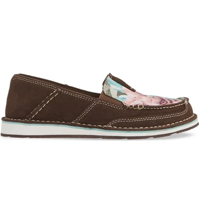 Shop Ariat Cruiser Slip-on Loafer In Camo/ Roses Suede