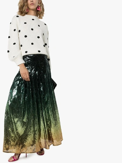 Shop Mary Katrantzou Clement Ombré Sequinned Skirt In Multicoloured