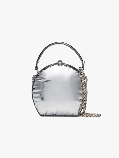 Shop Area X Bertoni 1949 Silver Regina Leather Mini Bag