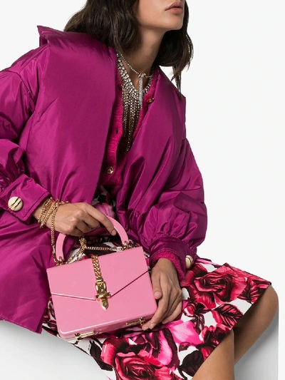 Shop Gucci Pink Sylvie Mini Plexus Tote Bag