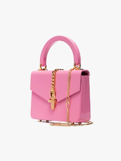 Shop Gucci Pink Sylvie Mini Plexus Tote Bag