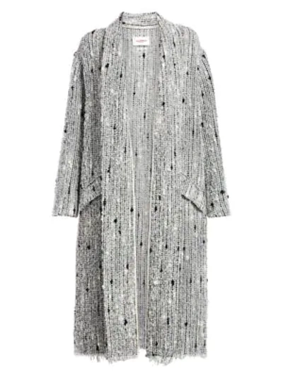 Shop Isabel Marant Étoile Faby Textured Towel Coat In Grey