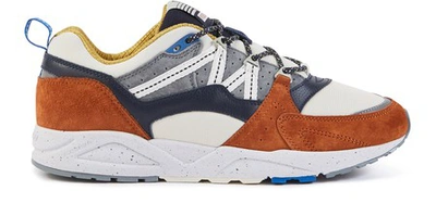 Shop Karhu Fusion 2.0 Trainers In Leather Brown / Night Sky