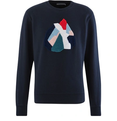 Shop Olow Kandel Round Neck Sweatshirt In Navy