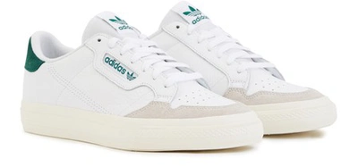 Adidas Originals Continental 80 Vulc Sneakers In Leather With Green  Tab-white | ModeSens