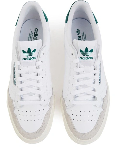 Adidas Originals Continental 80 Vulc Sneakers In Leather With Green  Tab-white | ModeSens