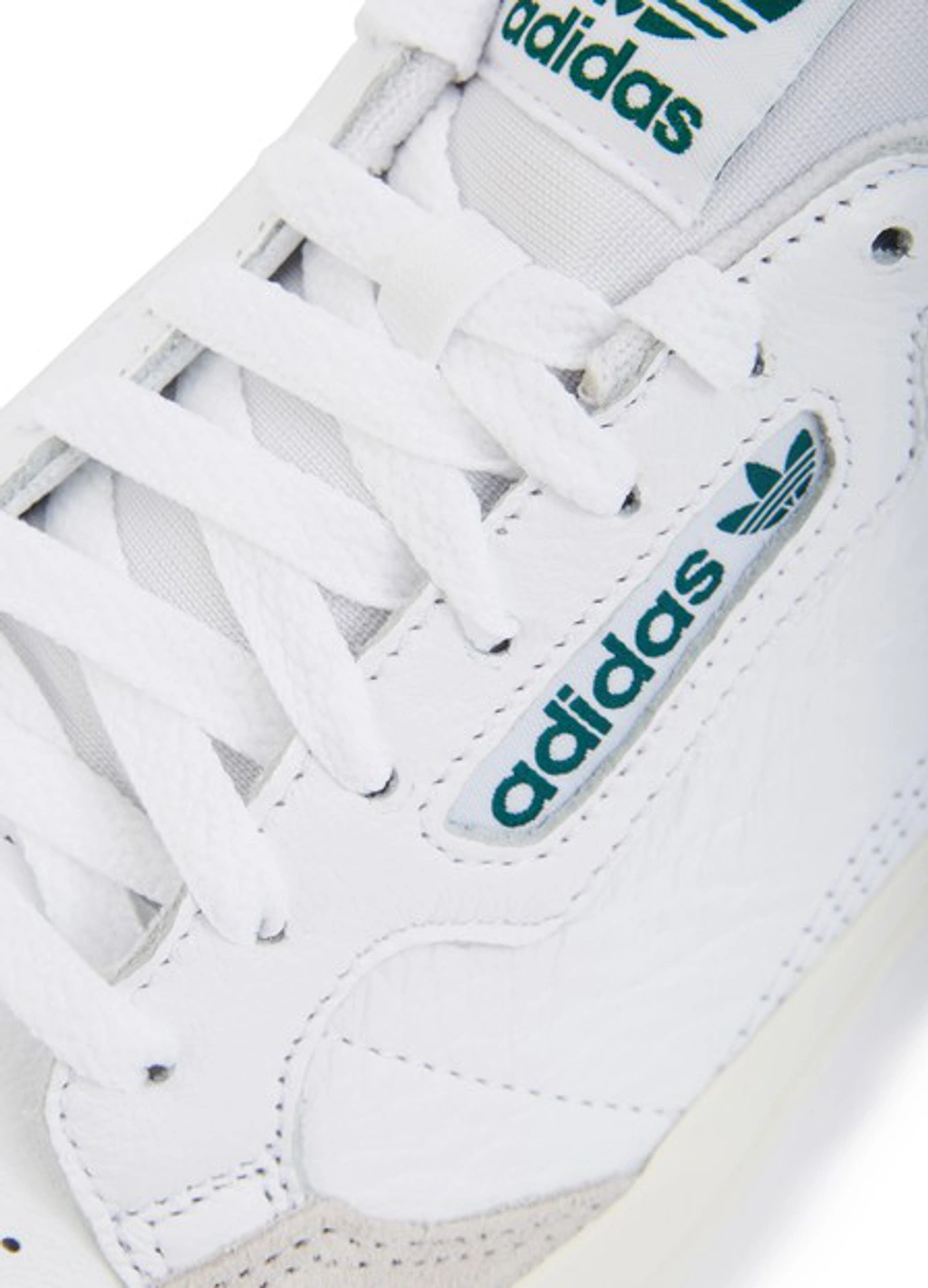 Adidas Originals Continental 80 Vulc Sneakers In Leather With Green Tab white ModeSens
