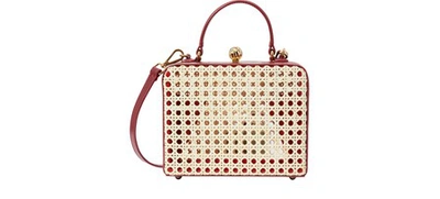 Shop Mehry Mu Mini Luna Cross Body Bag In Burgundy