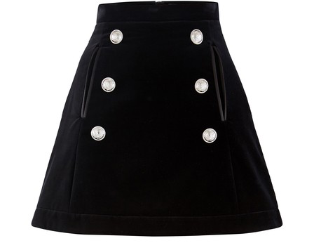 Balmain 6 Button Skirt In 0pa Noir | ModeSens