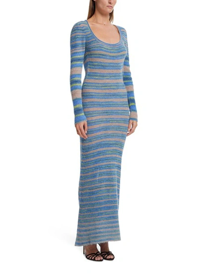 Shop Jacquemus Perou Dress In Stripe Blue