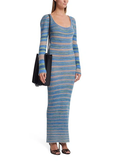 Shop Jacquemus Perou Dress In Stripe Blue