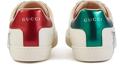 Shop Gucci New Ace Sneakers In White