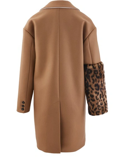 Shop N°21 Wool-blend Coat In Pale Brown