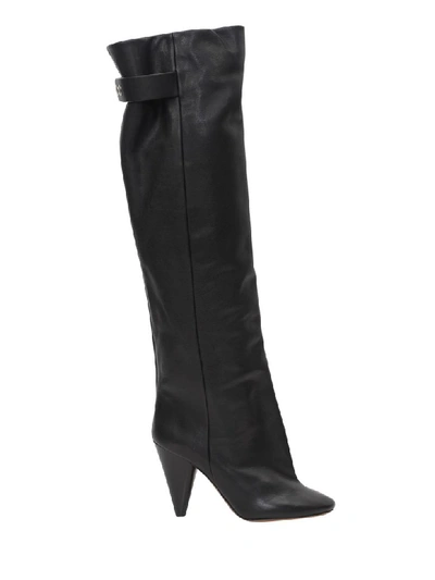 Shop Isabel Marant Lacine Over-the-knee Boots In Nero