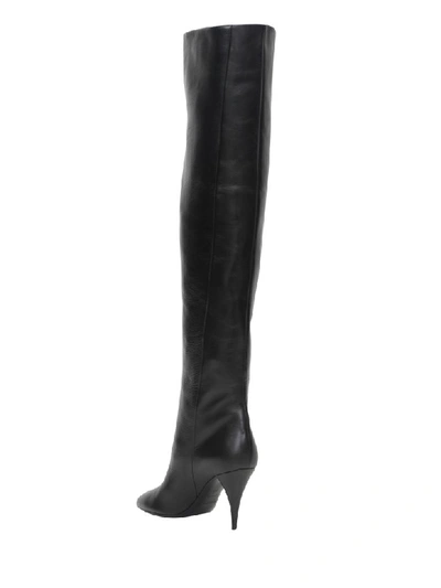 Shop Saint Laurent Kiki Over-the-knee Boots In Nero