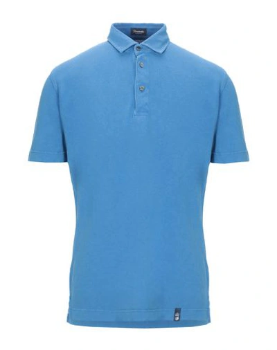 Shop Drumohr Man Polo Shirt Pastel Blue Size S Cotton