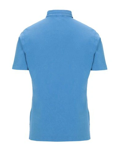 Shop Drumohr Man Polo Shirt Pastel Blue Size S Cotton