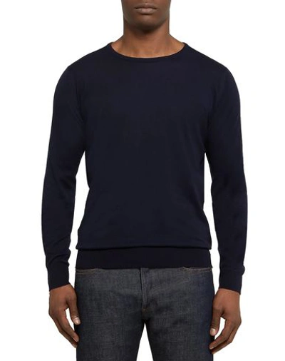 Shop John Smedley Sweater In Dark Blue