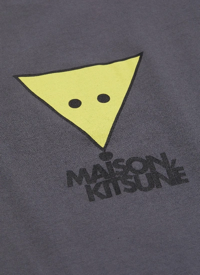 Shop Maison Kitsuné 'triangle Fox' Logo Print T-shirt