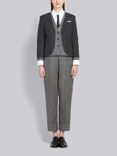 Shop Thom Browne Trompe L'oeil Suit Sport Coat In Grey