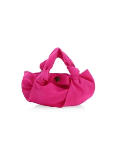 Shop The Row Ascot Two Washed Satin Hobo Bag In Fuchsia