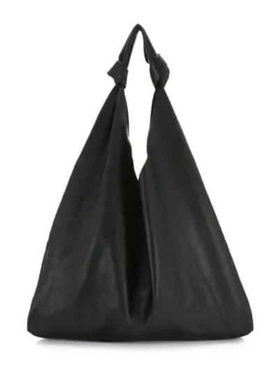 Shop The Row Women's Bindle Two Leather Hobo Bag In Black
