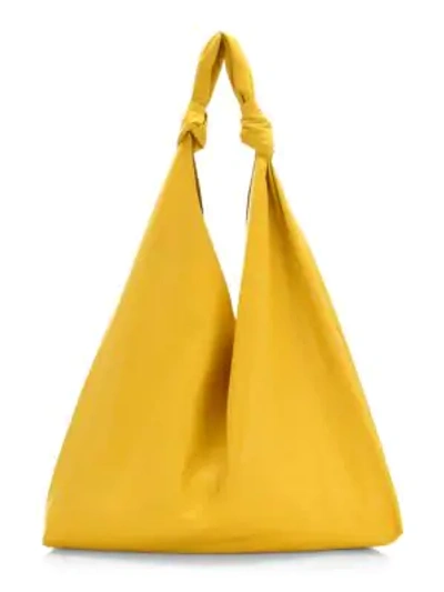 Shop The Row Bindle Two Leather Hobo Bag In Citron