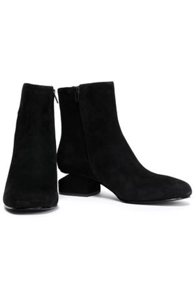 Shop Alexander Wang Woman Kelly Suede Ankle Boots Black