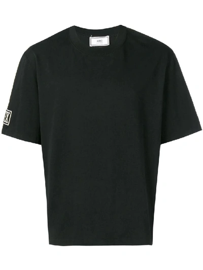 Shop Ami Alexandre Mattiussi Crewneck Tee With 9 Patch In Black