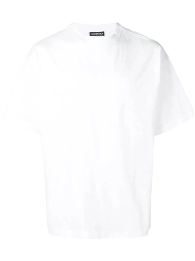 Shop Balenciaga White Men's I Love Techno T-shirt