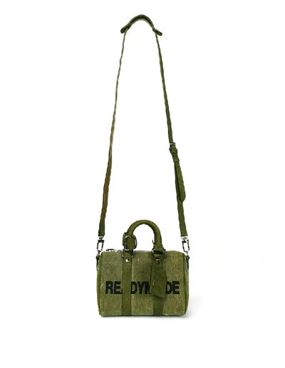 Shop Readymade Embroidered Small Khaki Bag In Green
