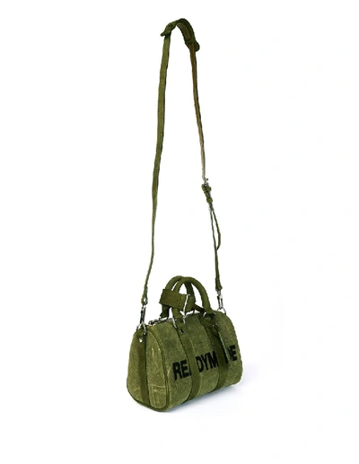 Shop Readymade Embroidered Small Khaki Bag In Green