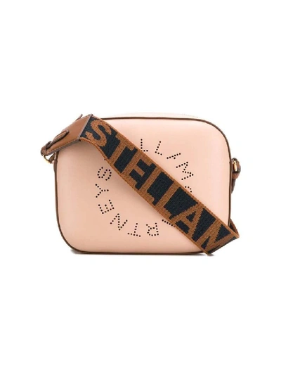 Shop Stella Mccartney Pink Women's Mini Logo Camera Bag In Neutrals