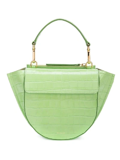 Shop Wandler Hortensia Mini Handbag In Green