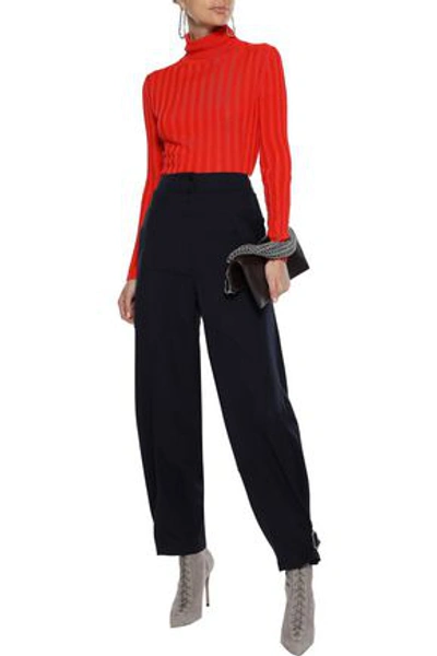 Shop Acne Studios Ribbed-knit Turtleneck Sweater In Red