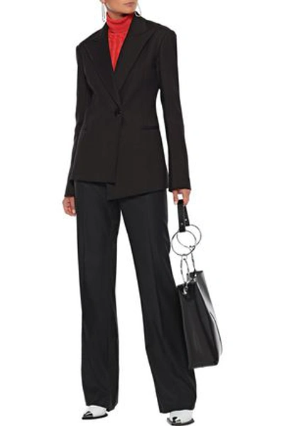 Shop Helmut Lang Asymmetric Cady Blazer In Black