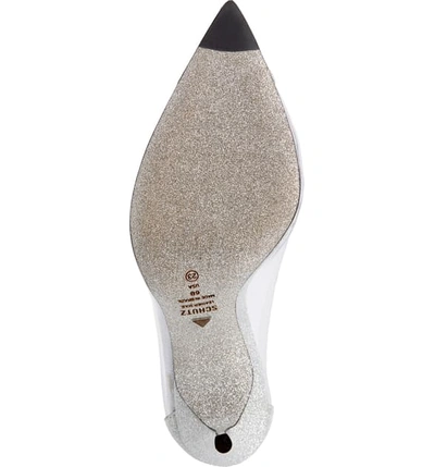 Shop Schutz Cendi Transparent Pump In Silver Glitter