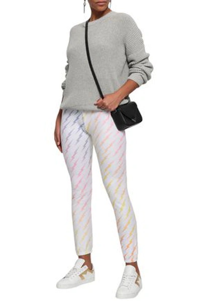 Shop Wildfox Woman Printed Fleece Track Pants Multicolor