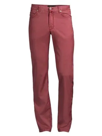 Shop Kiton Straight-leg Wool Jeans In Pink