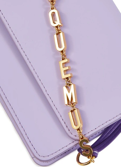 Shop Jacquemus Riviera Leather Bag In Lila