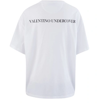 Shop Valentino V Logo Lovers T-shirt In Bianco / Multicolor