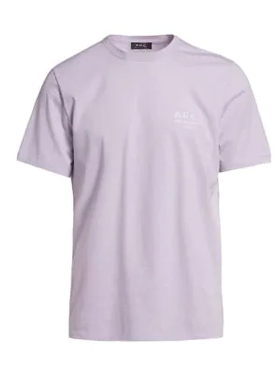 Shop Apc Men's Raymond T-shirt In Purple